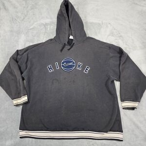 VTG 90’s Nike Men's White Tag Basketball Embroider Center Swoosh Hoodie Size 2XL